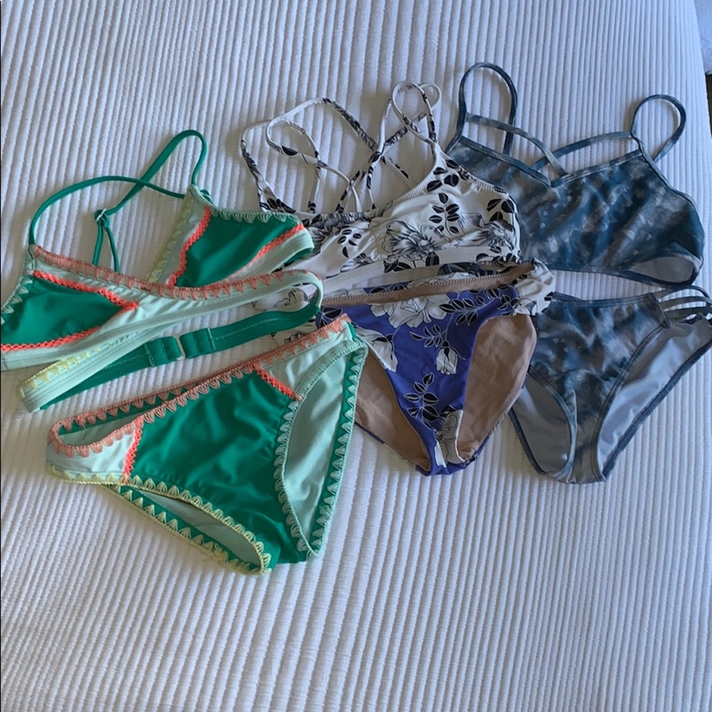 Girls tillys bathing suits, all sz 10